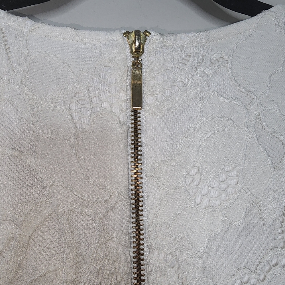 Ronni Nicole White Sleeveless Lace Dress 10 - Picture 7 of 11